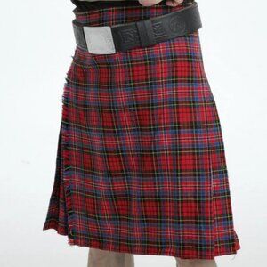 Vintage Authentic Scottish Tartan Plaid Kilt USA Tartan Plaid Irish Skirt NEW